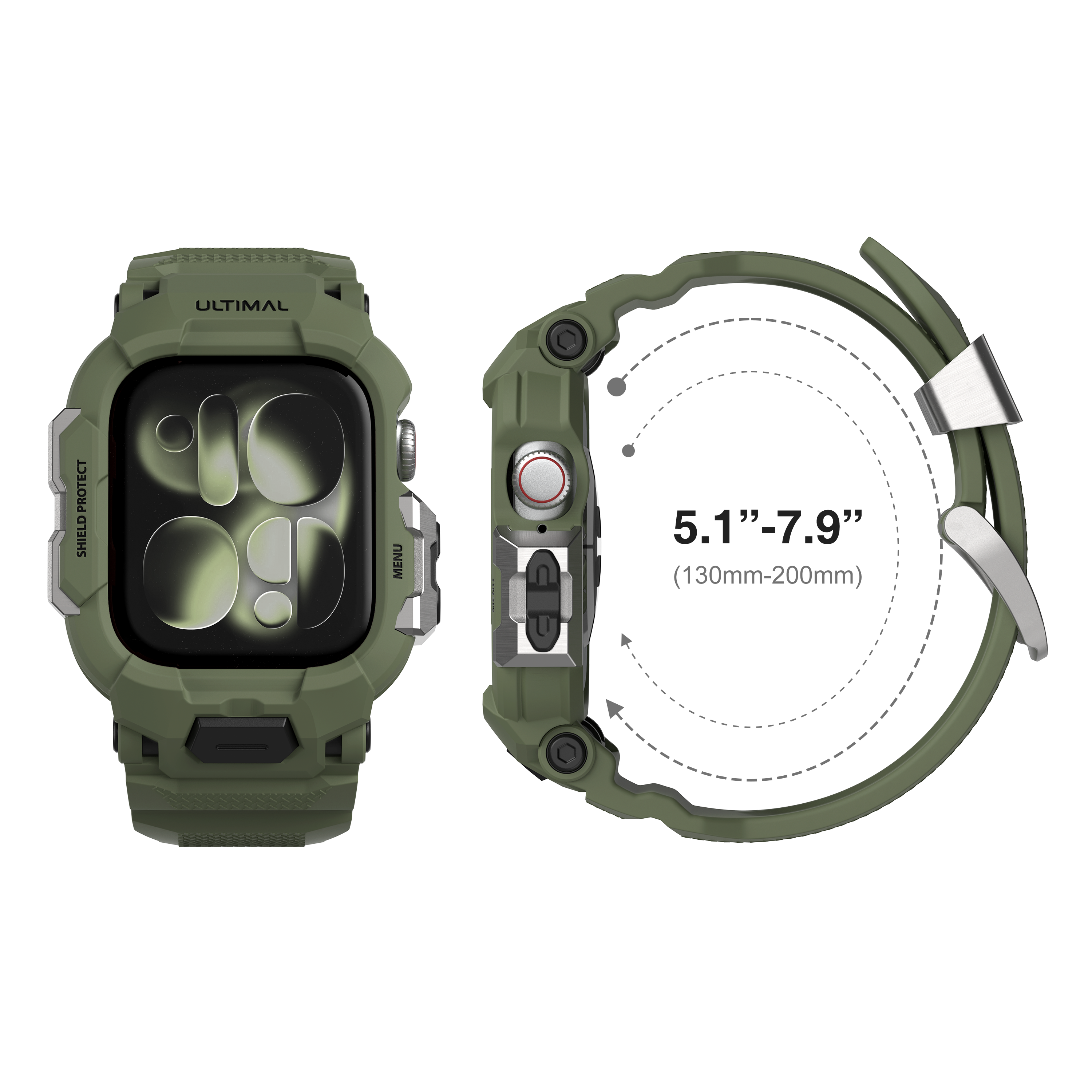 Shield Protect Uni Body Caes Band for Apple Watch