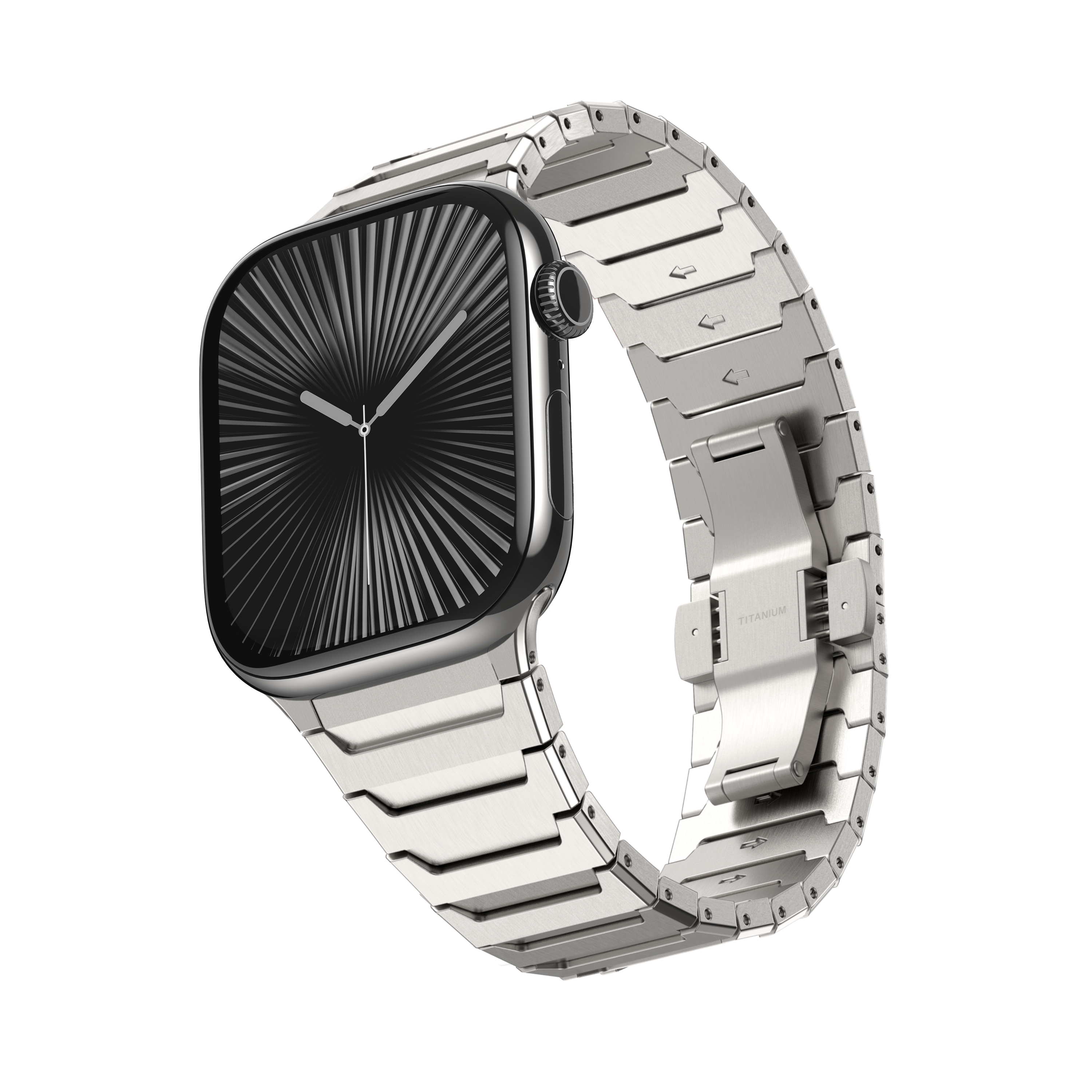 Smussare Natural Titanium Band for Apple Watch