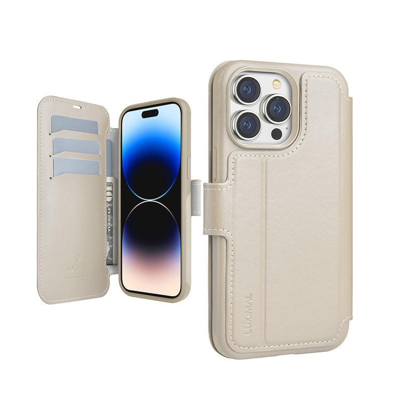 Ultimativ Kompatibel Mit IPhone Mikrofaser Leder Flip Cover mit Kartenhalter
