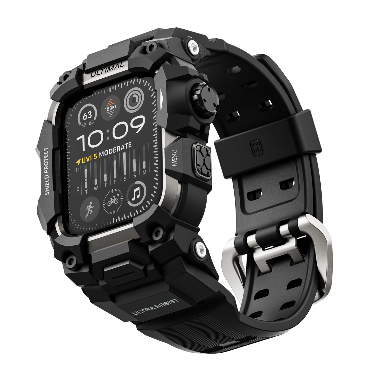 Apple Watch用シールドプロテクトケースバンド ブラック