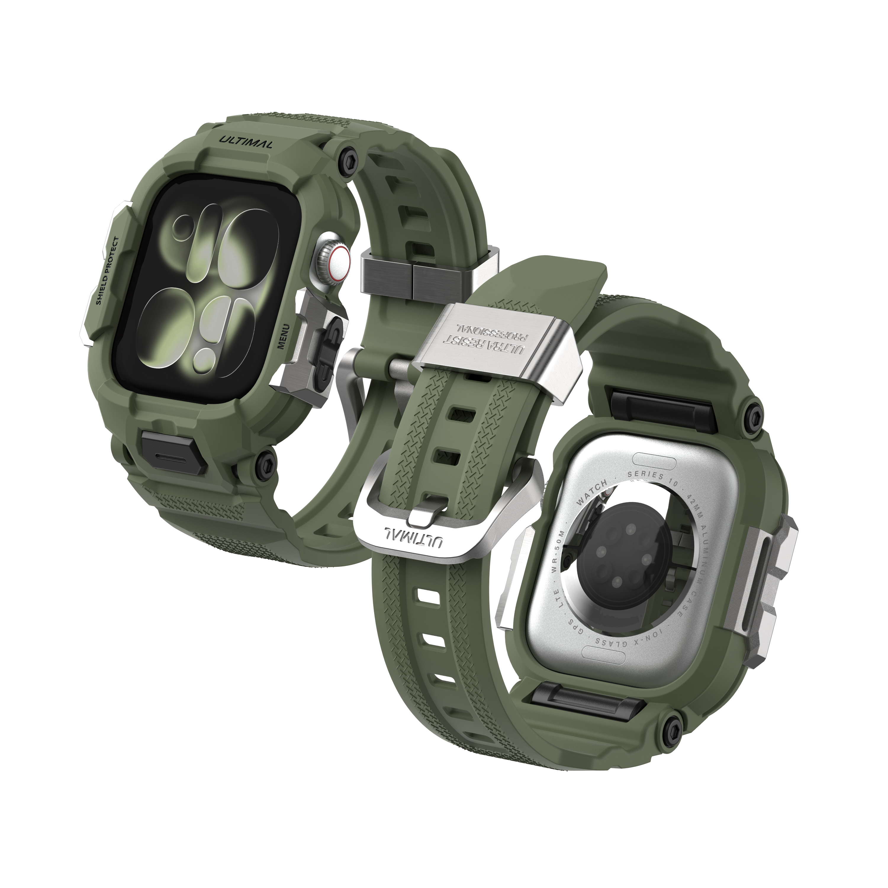 Shield Protect Case Band for Apple Watch Series 4‑11, Ultra 1‑3