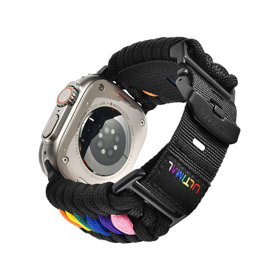 Ultimal Compatible With Apple Watch Paracord Rainbow Band